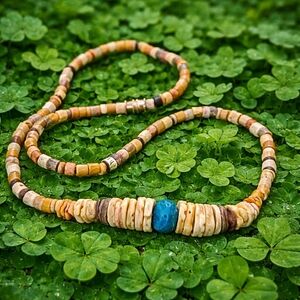 🌿✨ Natural Stone & Shell Beaded Necklace – Earthy Boho Style 💙